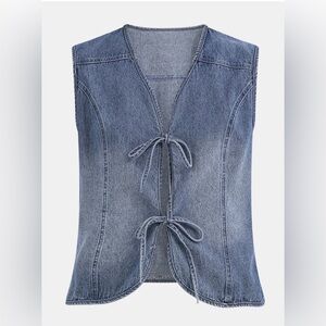 New No Boundaries Women’s Denim Vest, Size (L-XL, XXL-XXXL) Color(Black, Blue)